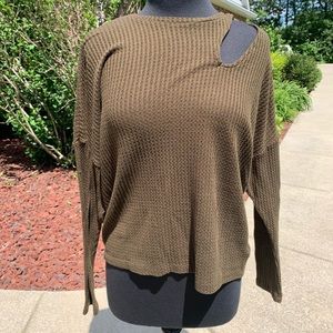 Express thermal with cut out size M army green